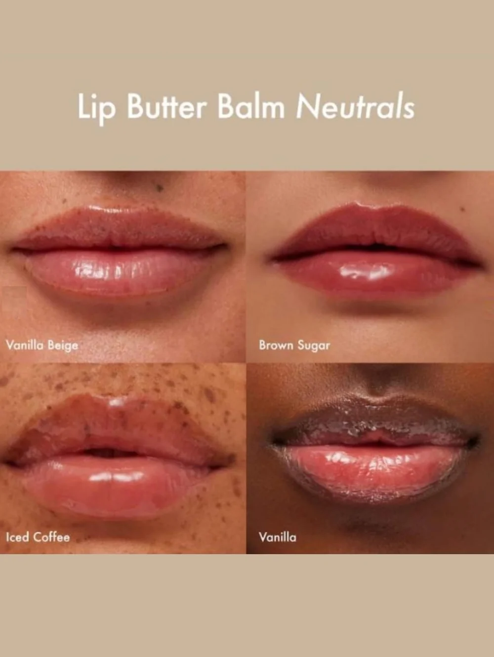Summer Fridays Lip Butter Balm Set Vanilla Brown Sugar Vanilla Beige Iced Coffee